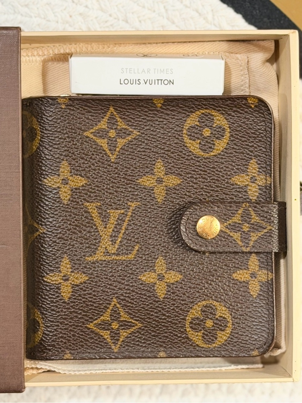 Louis Vuitton Brown Monogram Canvas Snap Wallet
